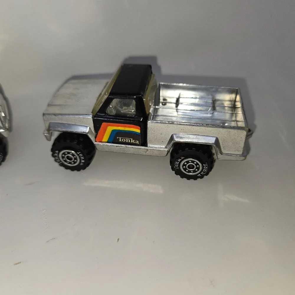 Tonka Chrome Rainbow Pressed Steel Lot of 5 1979 4 x 4 Truck Jeep Van Race Car